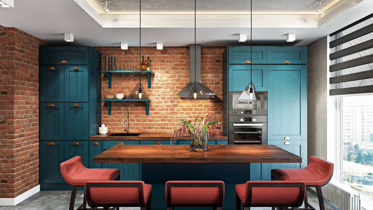 Кухни в стиле лофт в квартирах: Красивые кухни в стиле лофт – 135 .