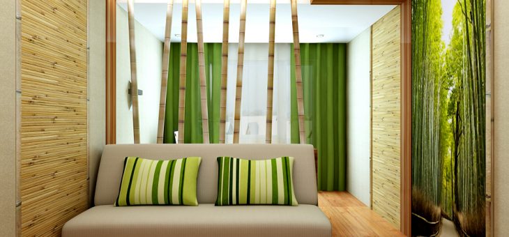 Бамбук на стене – фото в интерьере, обои под бамбук, с рисунком, видео, как клеить на тканевой основе, на что, поклейка