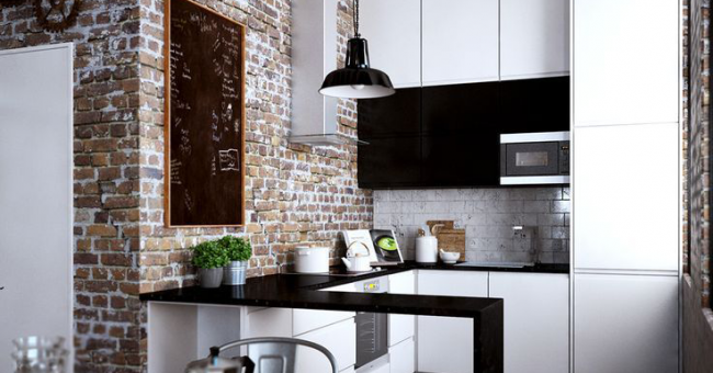 Белая стена кирпичная в интерьере кухни – Белый кирпич в интерьере, кирпичная стена светлых оттенков на кухне
