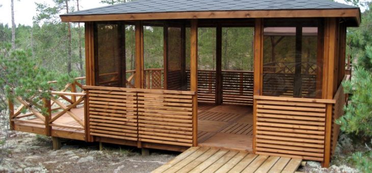 Беседки дачные из дерева фото