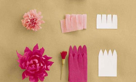 Бумага крепированная цветы