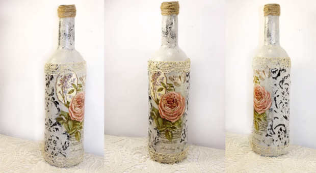 Бутылки декоративные своими руками фото – Декор бутылки своими руками пошаговый мастер класс для начинающих