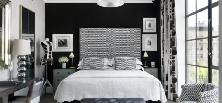 Черно белая спальня фото – Дизайн спальни в черно-белых тонах: фото, видео | Как оформить спальную комнату в черно-белых цветах