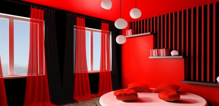 Черно красные обои для стен