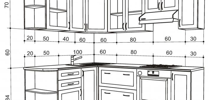 Чертеж с размерами угловой кухни – угловая кухня, чертеж кухни своими руками, интерьер в картинках, как нарисовать дизайн проекта,чертежи, макеты, видео