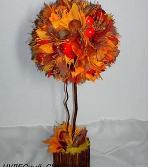 Дерево из осенних листьев – Секреты изготовления топиария своими руками из осенних природных материалов