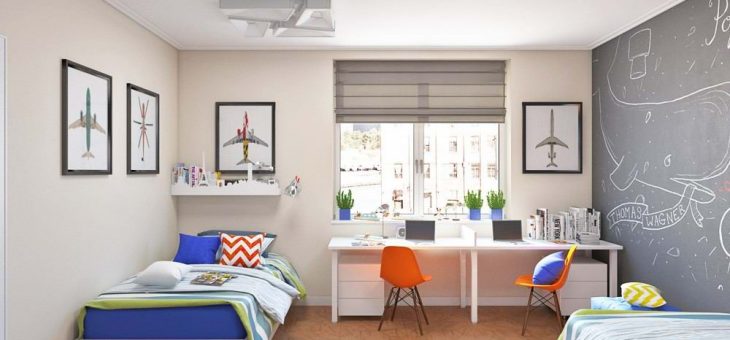 Детская для двух мальчиков школьников – Детская комната для школьника мальчика – как оформить дизайн интерьера на учебный лад, для одного и двух мальчиков + фото