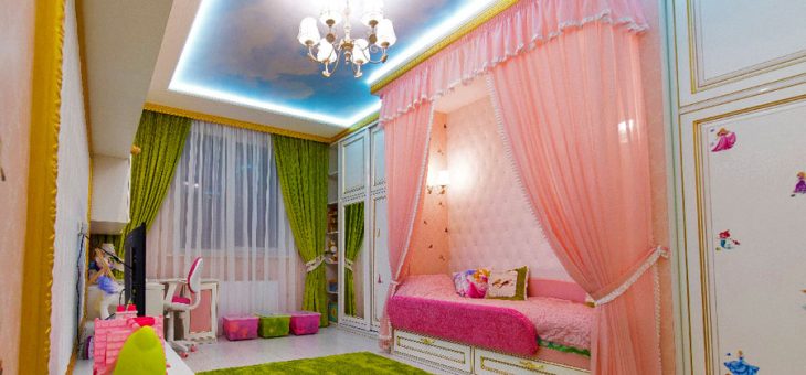 Детская комната натяжные потолки фото – Потолок в детской комнате для девочки 🔰 128 фото натяжных потолков, фигурные потолки в дизайне, навесной из гипсокартона