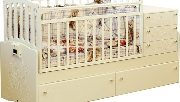 Детская кроватка рисунок – Детская автоматическая кровать-трансформер Daka Baby Укачай-ка 05 с механизмом, без рисунка