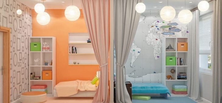 Дизайн детской для разнополых детей – Дизайн детской комнаты для разнополых детей: оформление интерьера для двоих