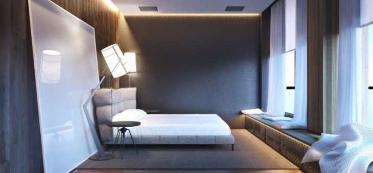 Дизайн комнаты для мужчины 20 лет – прямоугольная спальня площадью 12-13 и 16 кв. метров в современном стиле для мужчины-холостяка 30 лет или другого возраста, варианты красивых стильных интерьеров