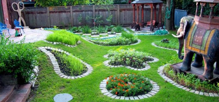 Дизайн ландшафта дачного участка 6 соток фото своими руками – оформление дачного ландшафтного дизайна с грядками, как правильно посадить огород