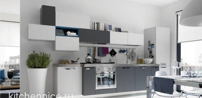 Дизайн серая кухня – интерьер, стены, пол, потолок, световые сочетания примеры на фото