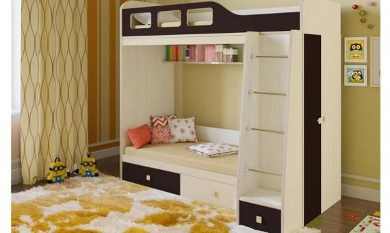 Двухъярусные кровати со шкафом – Двухъярусные кровати со шкафом от 13500 руб. Купить двухъярусную кровать со шкафом — Московский Дом Мебели