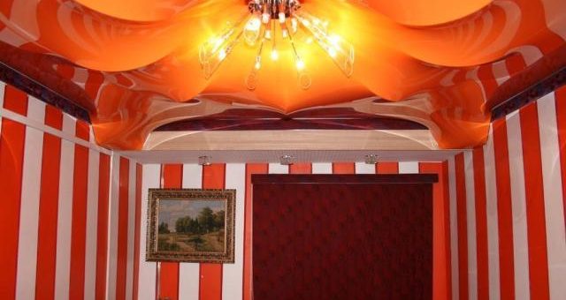 Фигурные натяжные потолки фото