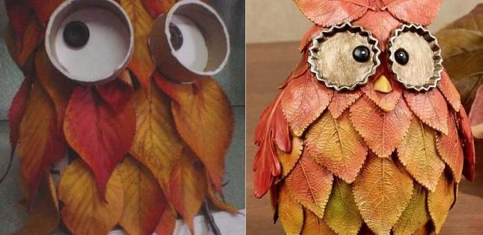 Филин поделка из листьев – Поделки из листьев деревьев своими руками: красивые мастер-классы на тему осень с фото и видео