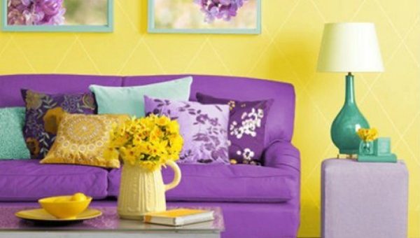 Фиолетово желтый интерьер – Сочетание фиолетового и желтого в интерьереLUX-DEKOR.RU — Портал о строительстве, ремонте и дизайне интерьеров | LUX-DEKOR.RU