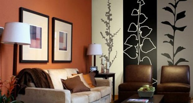 Фото декор стен обоями – декор, наклейки, трафареты, роспись, комбинирование, сочетания и инструкция по работе