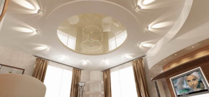 Фото классические потолки из гипсокартона – Потолки из гипсокартона — фотогалерея, дизайн потолков из гипсокартона, потолки фото