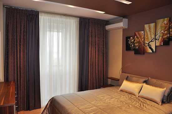 Дизайн японских штор для спальни