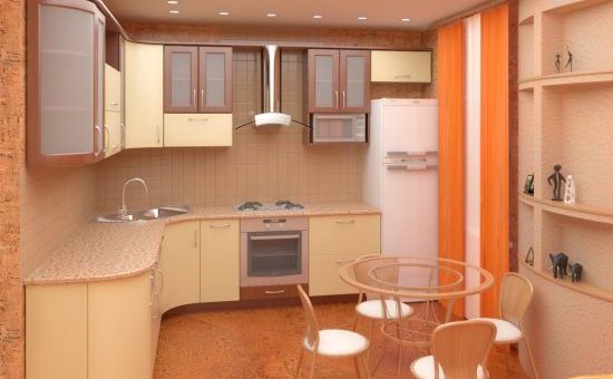 Фото красивые потолки на кухне