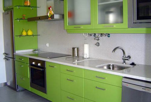 Фото кухни в зеленом цвете