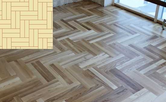 Фото паркет с рисунком – французская елка, плетенка, квадрат, палубная укладка, фото разных узоров и схем выкладки деревянного паркета, их сравнение