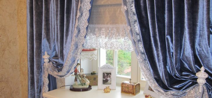 Фото шторы с кружевом