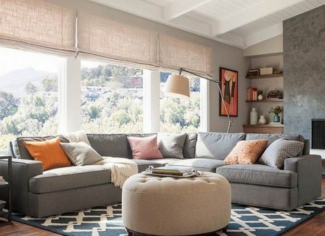 Гостиная серо бежевая