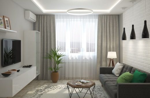 Гостиная в однушке