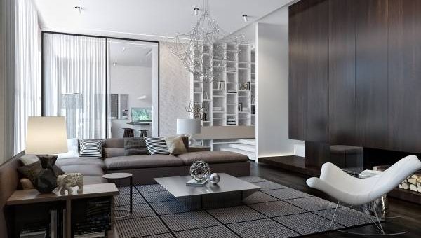 Гостиная в стиле хай тек фото в бежевых тонах – дизайн интерьера зала в стиле минимализм и хай-тек, стильные современные идеи-2018 для оформления комнаты