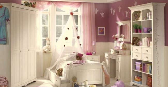 Интерьер детской комнаты для девочки маленькой