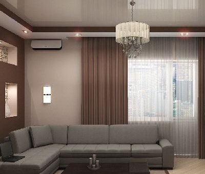 Интерьер фото натяжных потолков