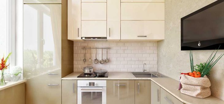 Интерьер маленькой кухни 9 кв м с холодильником фото