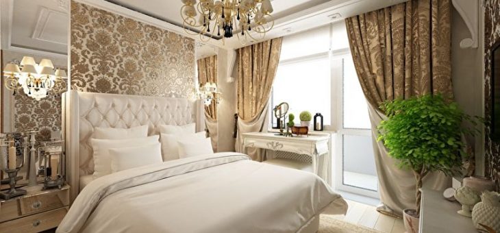 Интерьер спальни классический фото