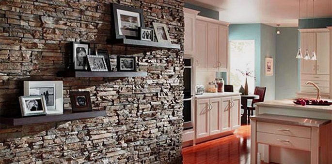 Искусственный камень на кухне – Искусственный камень в интерьере, дизайн на кухне, в прихожей, гостиной, видео, фото