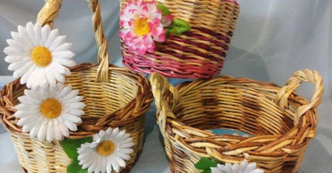 Как называется плетение из газетных трубочек