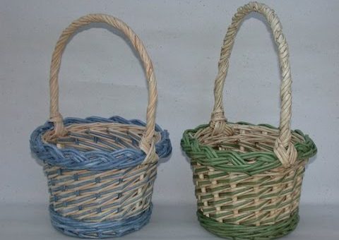 Как сделать из газетных трубочек корзинки