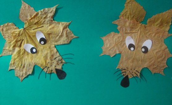 Как сделать из листьев волка
