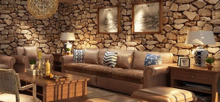 Камень и обои в интерьере фото – декоративные отделочные материалы с каменным рисунком в интерьере, светлые фактурные покрытия в виде натурального и искусственного камня