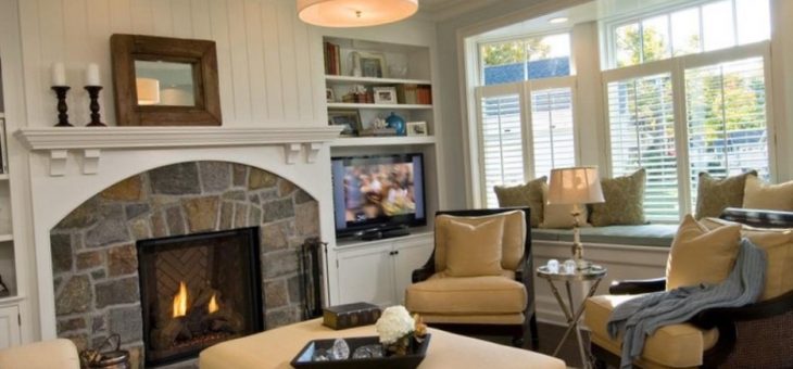 Камин и телевизор в интерьере гостиной фото – Гостиная с камином и телевизором (55 фото): как разместить в небольшой квартире стенку с камином