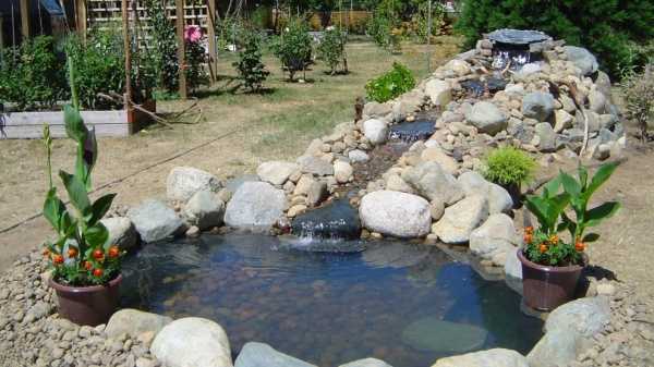 Каскадный водопад своими руками на даче фото