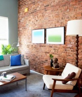 Кирпичная стена фото в интерьере гостиной фото – примеры использования белого кирпича в интерьере, оформление декоративными кирпичиками комнаты в стиле лофт