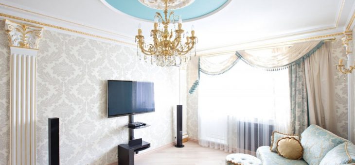 Классические обои фото в интерьере