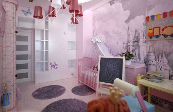 Дизайн детской комнаты с 2 окнами