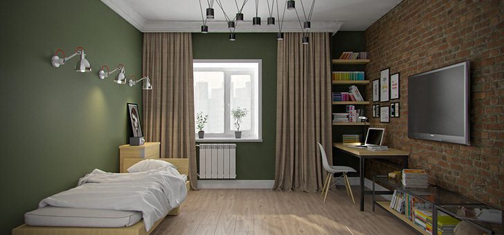 Комната для мальчика подростка в стиле лофт