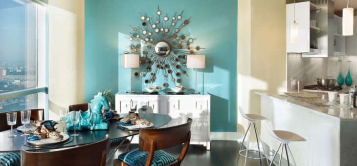 Комната в серо бирюзовых тонах – дизайн интерьера в цвете «бирюза», расстановка акцентов и сочетания с бежевыми и коричневыми оттенками