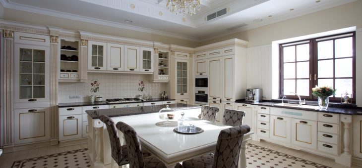 Красивая столовая – Дизайн кухни-столовой-гостиной; красивый интерьер кухни, совмещенной со столовой на фото