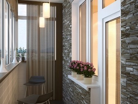 Красивый интерьер балкона