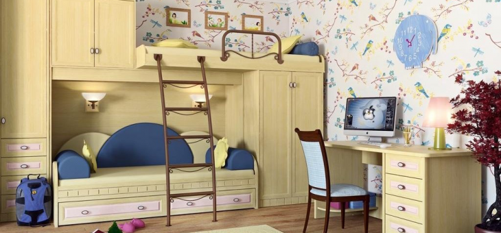 Кровать двухъярусная с диваном размеры – двухэтажная металлическая модель с диваном внизу, раскладной диван-кровать с механизмом еврокнижка, комплект со шкафом и столом